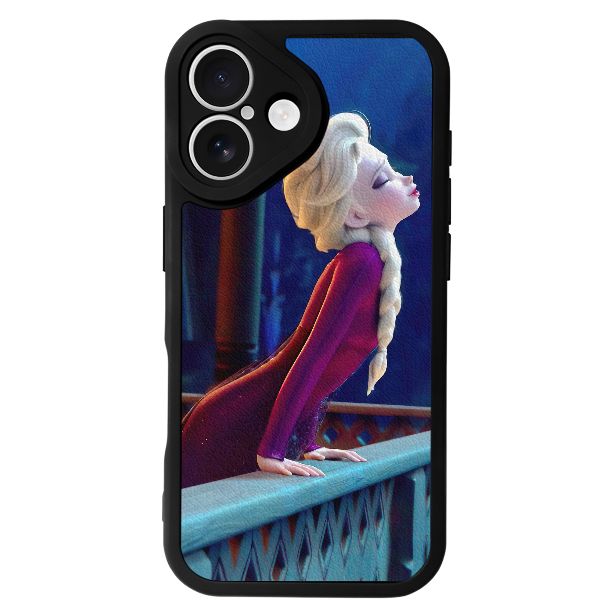 （画像用） アナと雪の女王 アンナ エルサ Frozen Anna Elsa 【iPhone 16シリーズ対応】シリコンスマホケース（レザー調） 材質：シリコン